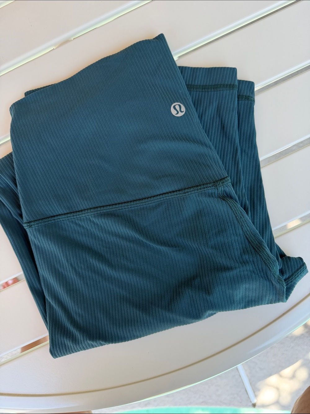 Lululemon ribbed align legging 28 in teal